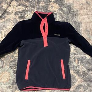 Columbia Women's Blue and Pink Fleece Pullover